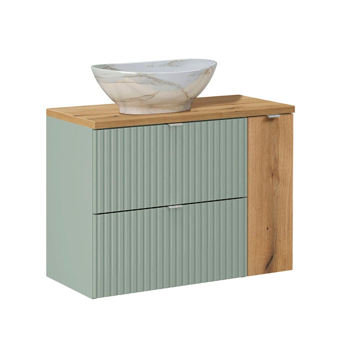 BADMÖBEL 80.4cm Jade 2er-Set Grün - Grün, Holzwerkstoff (80.4/59.5/40cm) - Petits-meubles