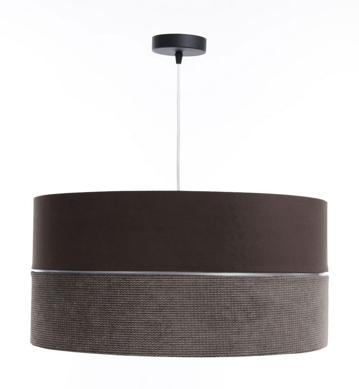 HÄNGELEUCHTE Silber 50/25 cm - Silberfarben/Braun, Kunststoff (50/0.8/25cm) - ONZENO