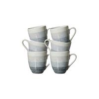 KAFFEEBECHER Trio Grau 320 ml 6er Set - Grau, Keramik (0.32L) - Ritzenhoff Breker