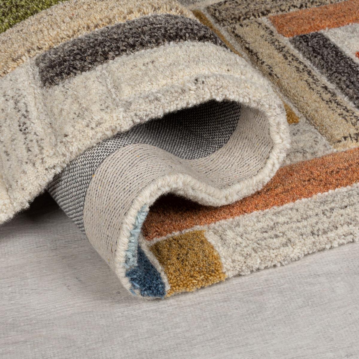 WOLLTEPPICH ESK, geometrisch, Florhöhe 10 mm, Bunt, 160 x 230 cm - Multicolor, Textil (230/160cm) - KADIMA DESIGN