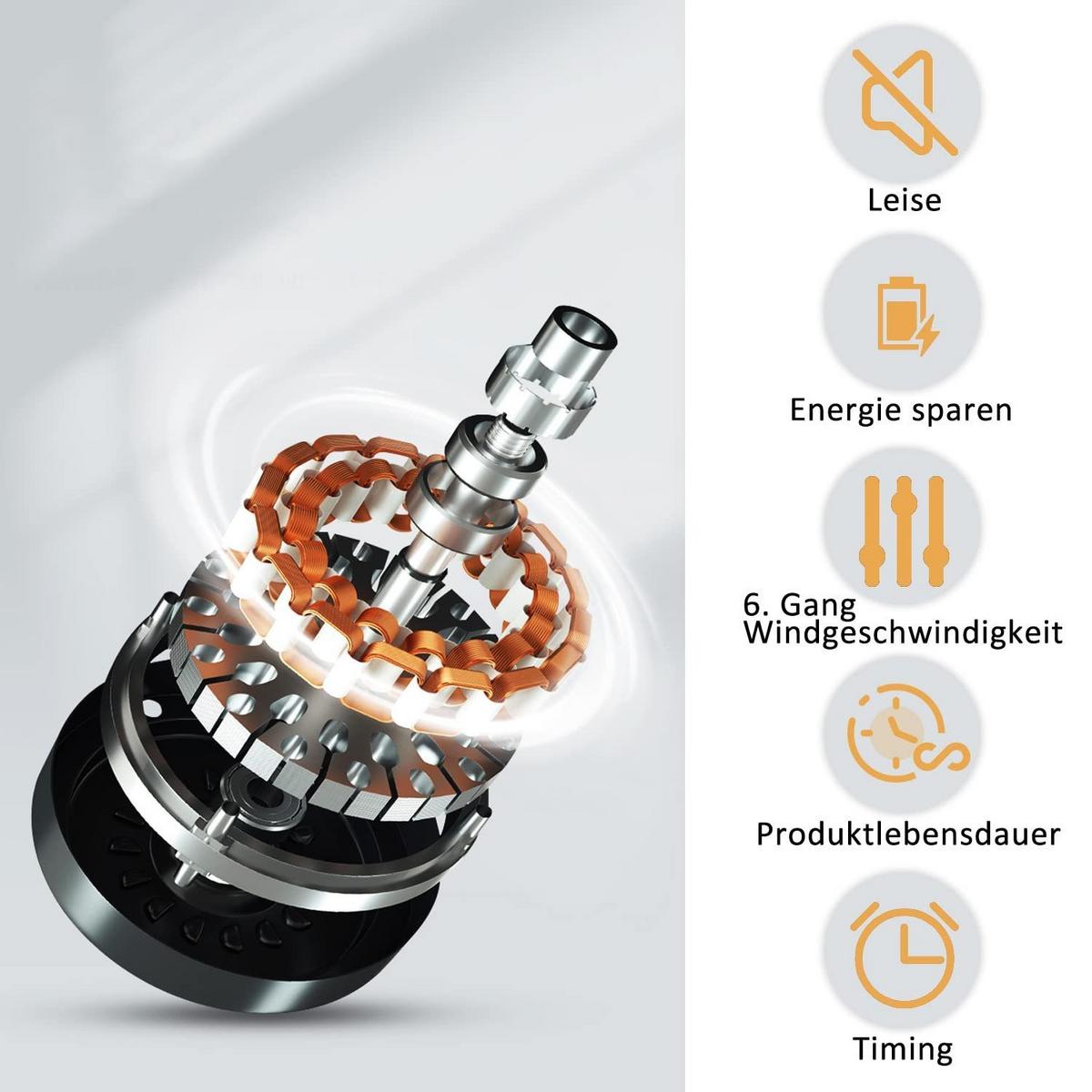 DECKENLEUCHTE mit Ventilator Hornhainbach 40.0/20.0/18.0 cm - Schwarz, Metall (40/20/18cm) - ZMH