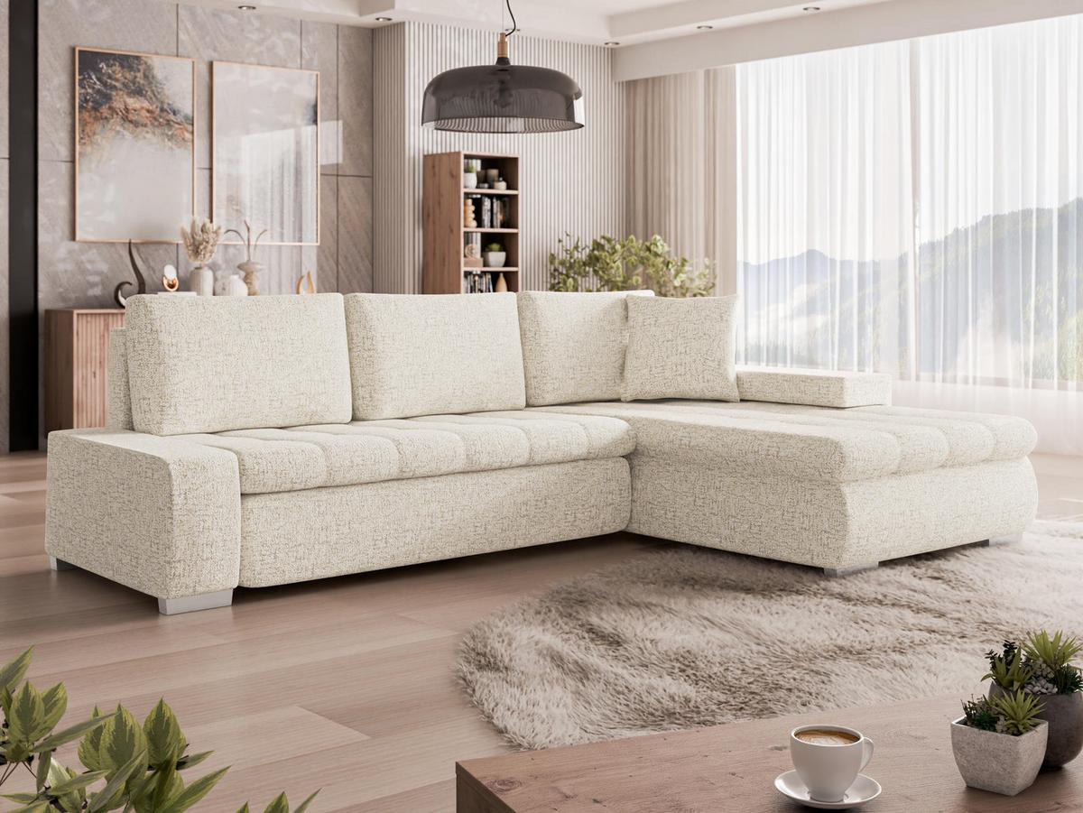 ECKSOFA Orkan Mini - Creme, Holz/Textil (265/185cm) - MIRJAN24
