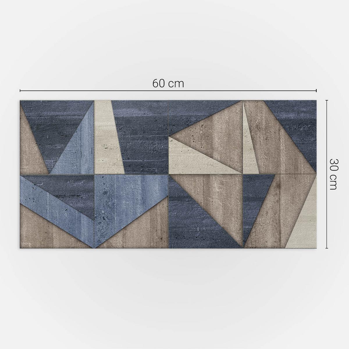 WANDPANEEL 6x 60x30 cm selbstklebend Urbanite - Taupe, Kunststoff (30/1.6/60cm) - Wallfluent