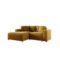 ECKSOFA Megan Xs In Salvador - Honig, Holzwerkstoff/Textil (240/165cm) - Fun Möbel