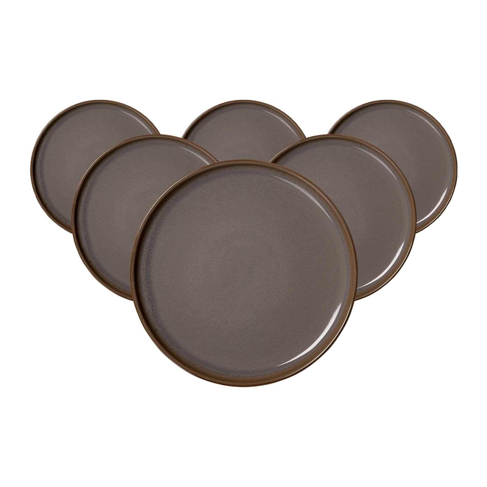 DESSERTTELLER Malaga Grau ø 22 cm 6er Set - Grau, Keramik (22cm) - Ritzenhoff Breker