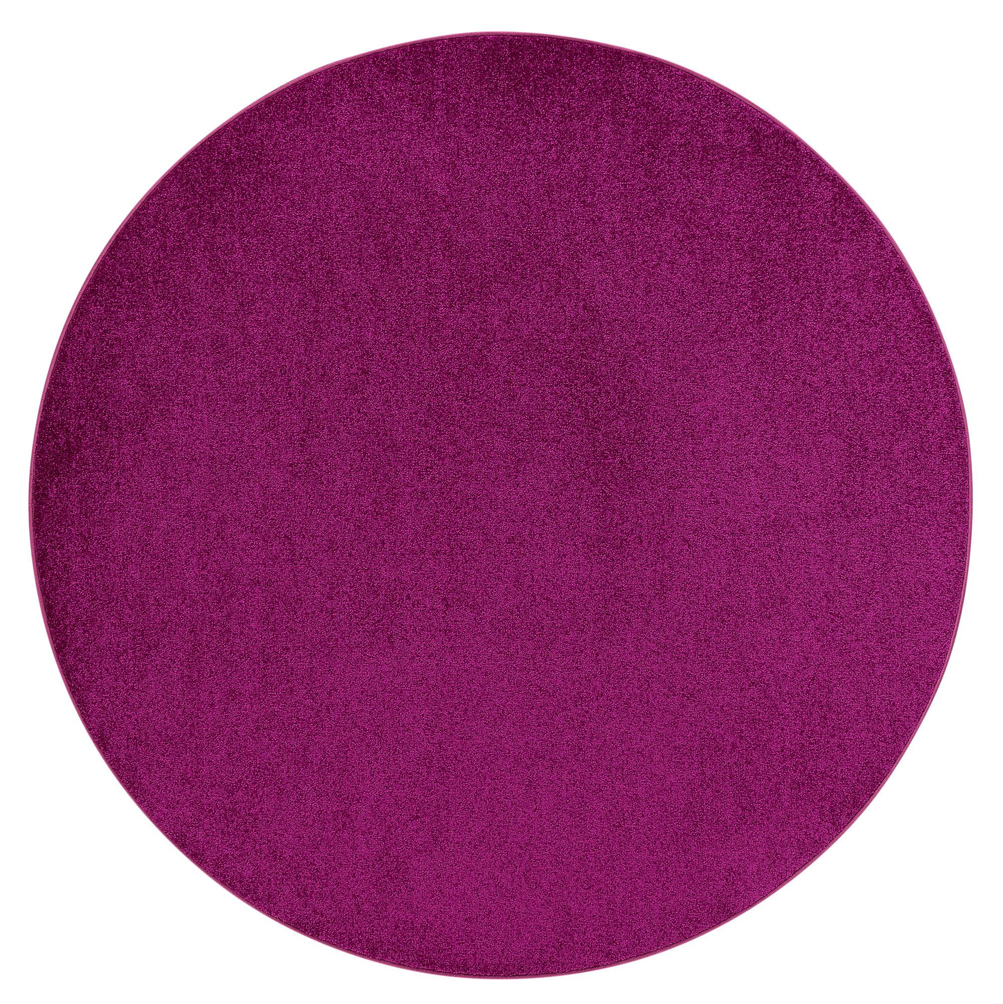 HOCHFLOR VELOURS TEPPICH LUNA RUND - Violett, Textil (160/160cm) - Snapstyle