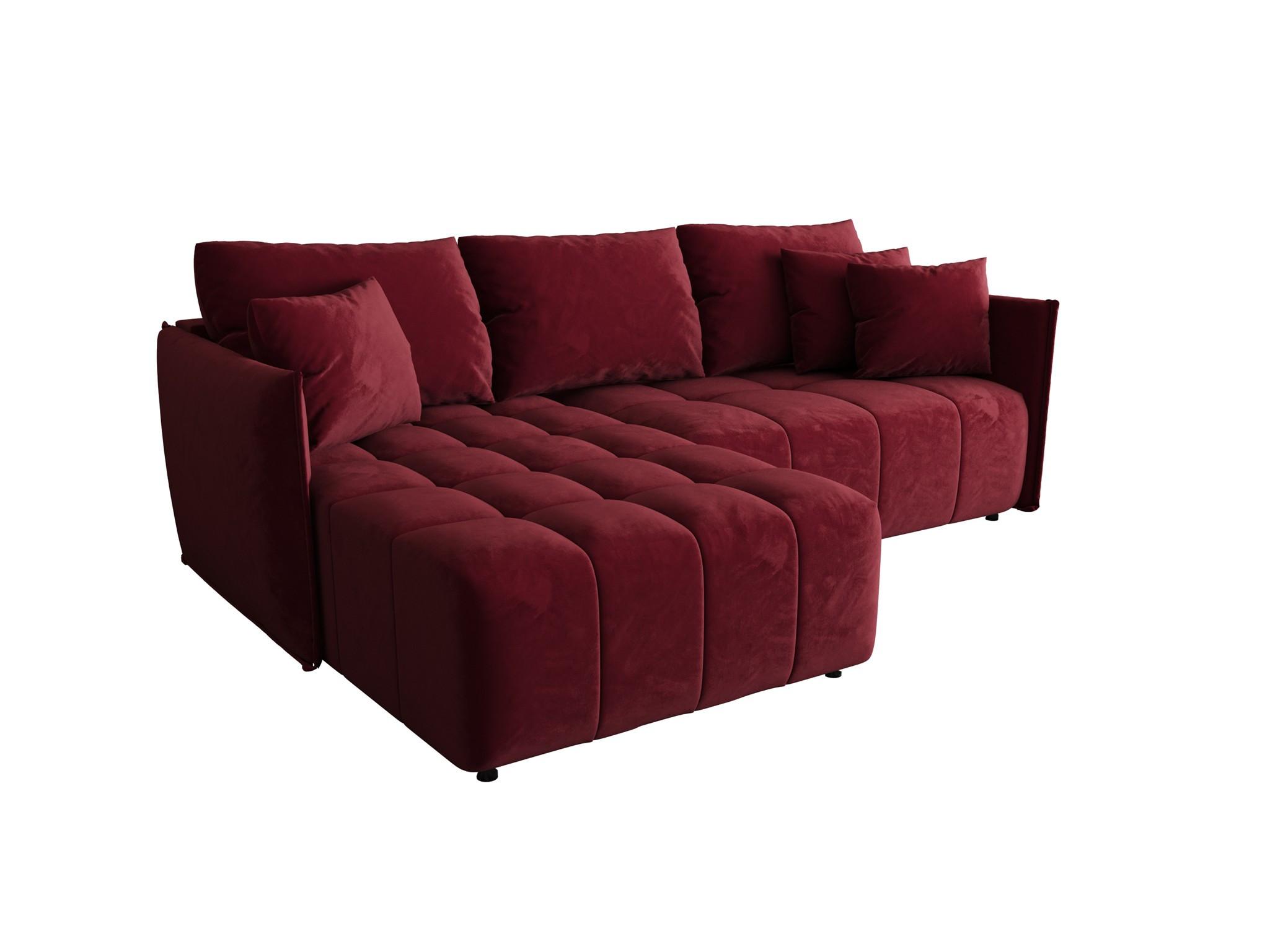 ECKSOFA Treviso - Bordeaux, Holzwerkstoff/Textil (245/185cm) - Fun Möbel
