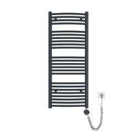 HANDTUCHHEIZKÖRPER elektrisch gebogen Anthrazit 120/50 cm - Anthrazit, Metall (50/120/5.2cm) - EMKE