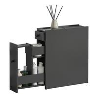 SEITENSCHRANK Kihniö - Dunkelgrau, Holzwerkstoff (16/58/48cm) - [en.casa]