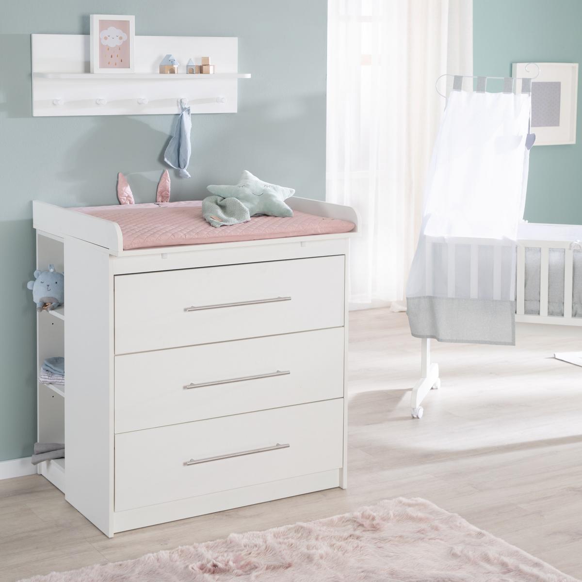 WICKELKOMMODE Maren - Weiß, Holzwerkstoff/Metall (88.5/98/75cm) - Roba