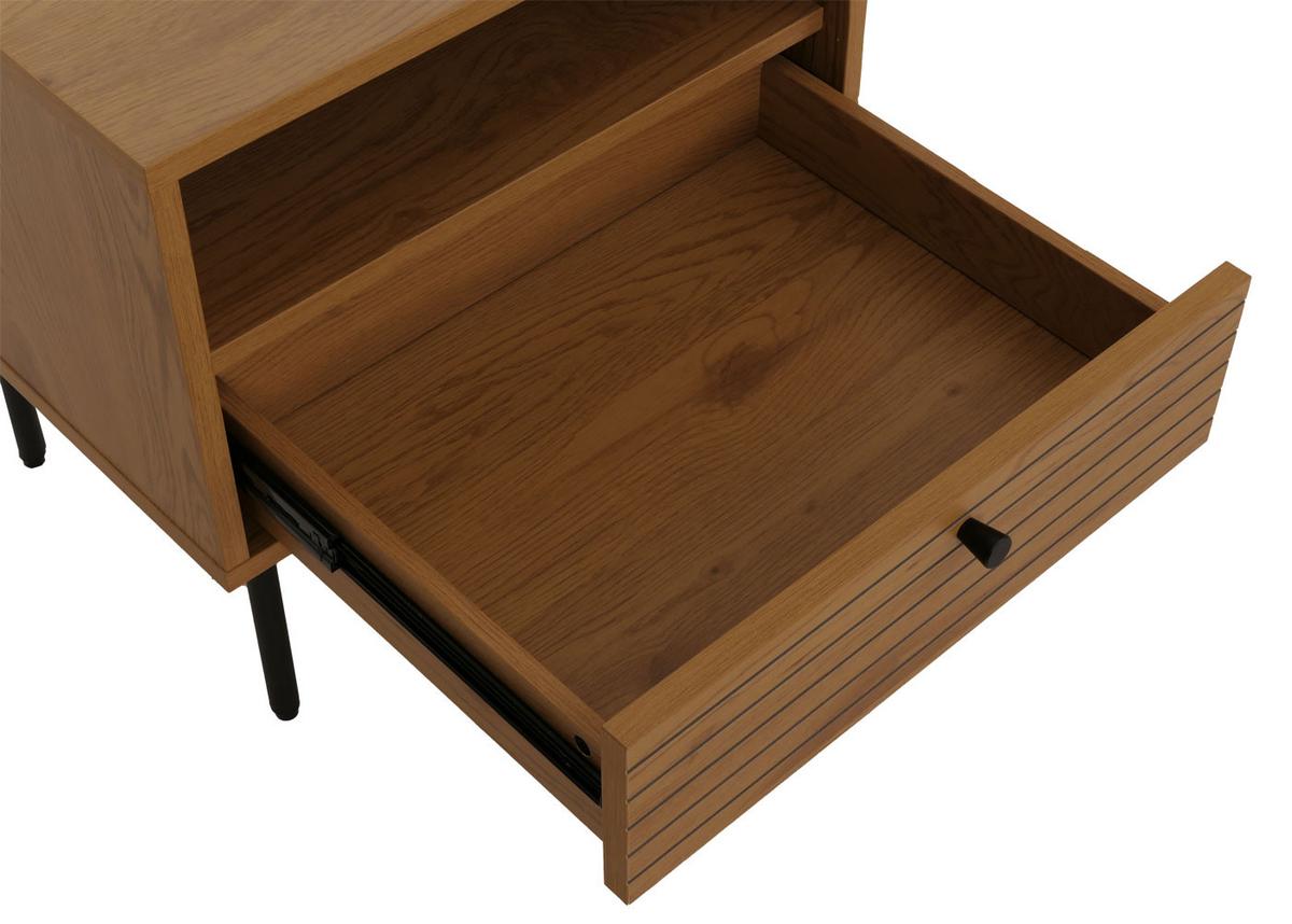 NACHTTISCH rechteckig Braun - Braun, Holz (50/50/40cm) - MCW