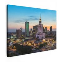 LEINWANDBILD Polen - Sonne - Warschau Wandbild 40x30 cm - Blau, Textil (40/30cm) - MuchoWow