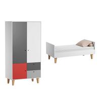 BABYZIMMER 2-teilig Concept rot - Rot, Holzwerkstoff (144.5/97/75cm) - Petits-meubles