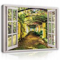 BILDER auf Leinwand Garten Natur Modern 100x70 - Multicolor, Holzwerkstoff (100/70cm) - Wallarena