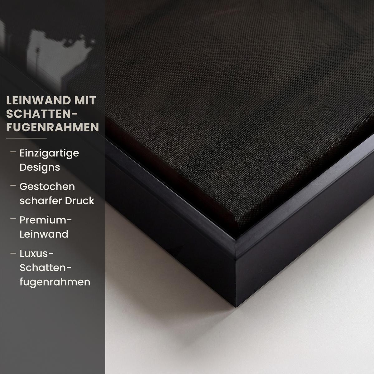 LEINWAND Bilder mit Rahmen - Affe - Graffiti - Musik - 90x140 - Multicolor, Textil (90/140cm) - MuchoWow