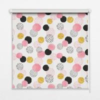 INNENROLLO - Fensterrollo - Rollo - 90x140 cm - Verschiedene Kreise - Pink, Kunststoff (90/140/0.5cm) - TULUP