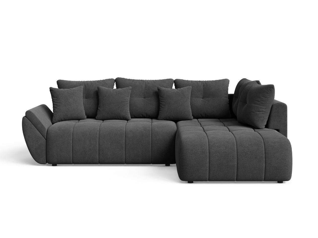 ECKSOFA Genoa Anthrazit - Anthrazit, Holz/Textil (266/190cm) - Graingold