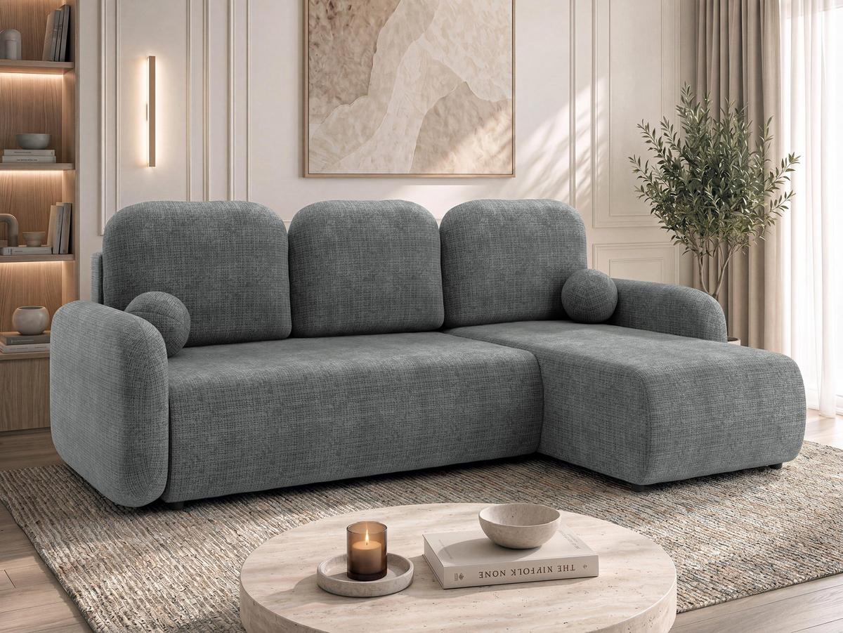 ECKSCHLAFSOFA Gizefa - Schwarz/Grau, Holz/Kunststoff (233/147cm) - MIRJAN24