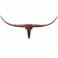 WANDDEKO Geweih Bull Aluminium 100 cm breit, Bronze 100x6x40 cm - Braun, Metall (100/40/6cm) - KADIMA DESIGN