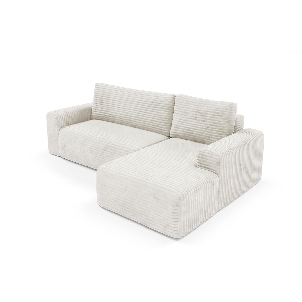 ECKSOFA Romeo 3 Sitzplätze Weiß - Weiß, Holz (268/163cm) - Petits-meubles