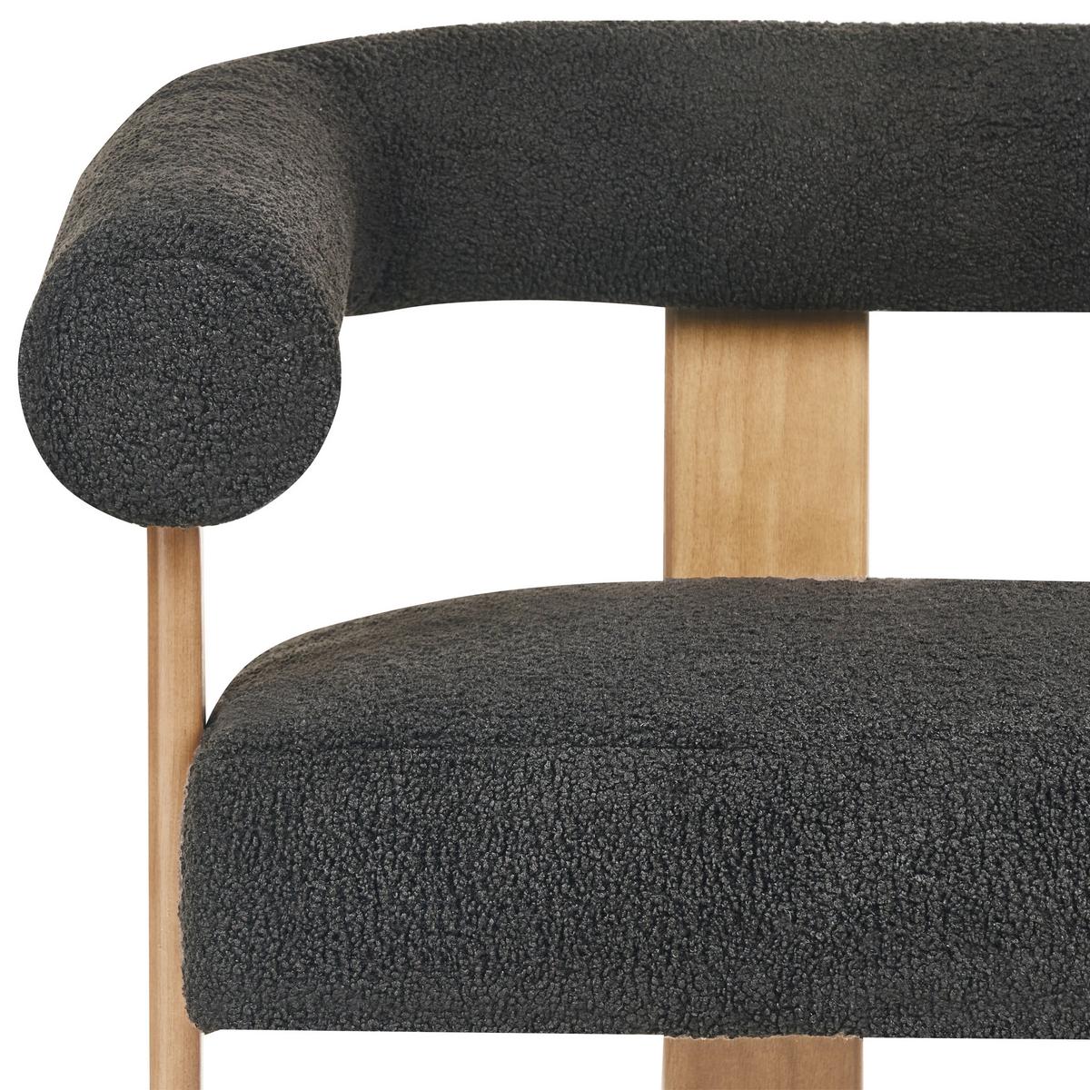 2-SITZER-SOFA Bouclé Schwarz/Hellbraun Ilbro - Schwarz, Textil (138/76/68cm) - Beliani