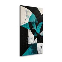 LEINWANDBILD 3D und geometrisch 40x80cm - Türkis, Textil (40/80cm) - Feeby