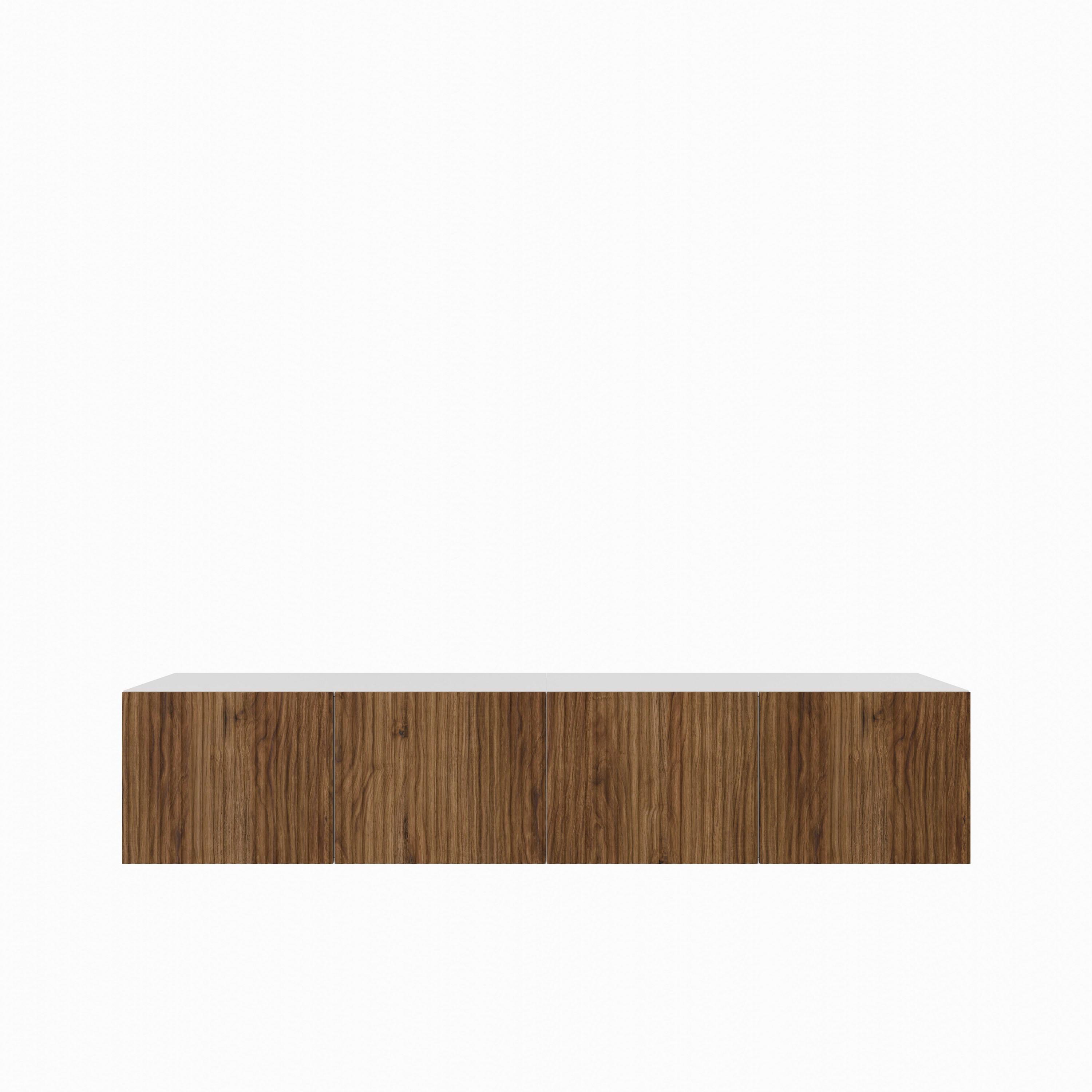 LOWBOARD VAREN 200/41/40 cm, Hängender TV-Schrank Weiß / Eichefarben - Eichefarben/Braun, Holzwerkstoff (200/41/40cm) - MASSENO