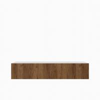 LOWBOARD VAREN 200/41/40 cm, Hängender TV-Schrank Weiß / Eichefarben - Eichefarben/Braun, Holzwerkstoff (200/41/40cm) - MASSENO