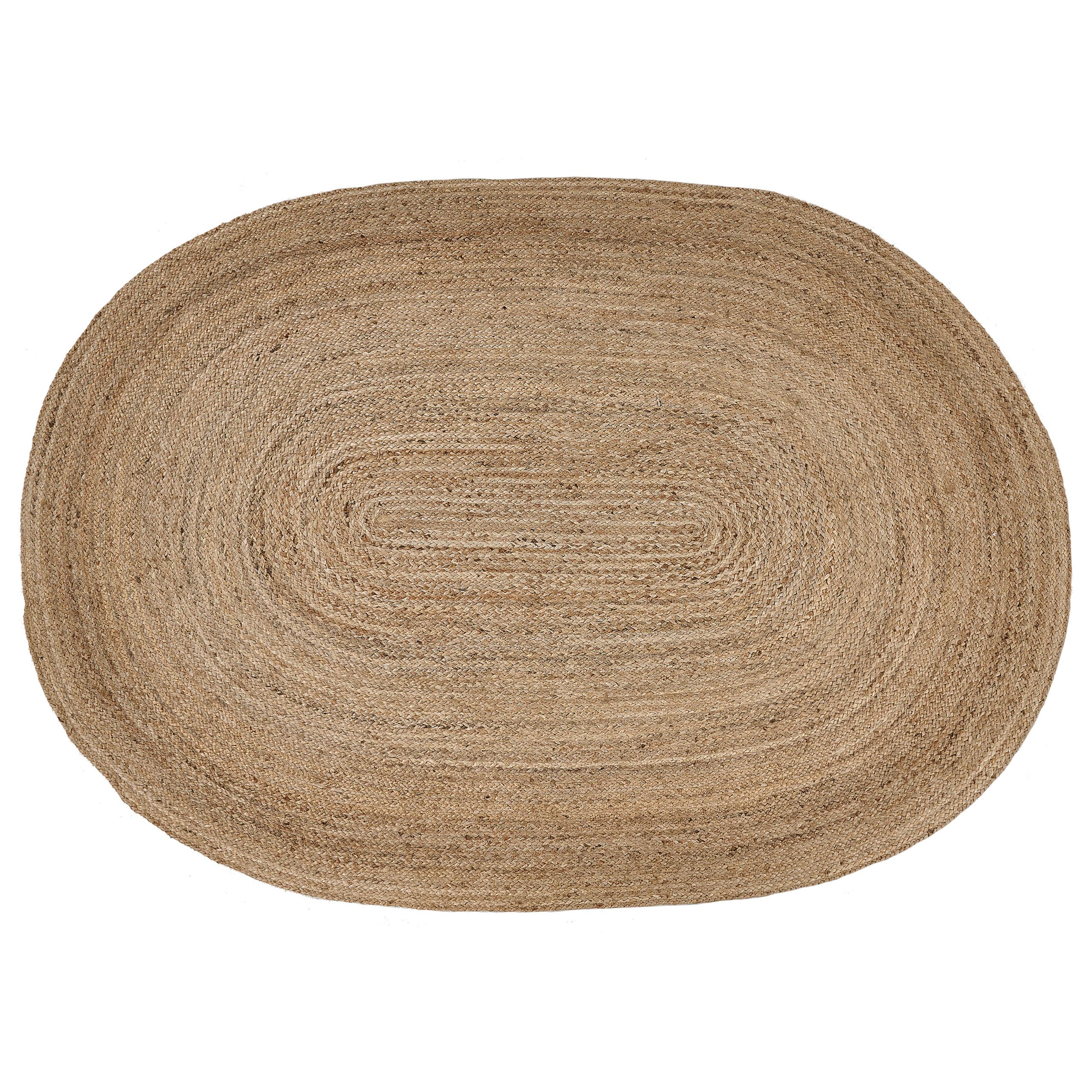 KURZFLOR-TEPPICH Beige 160/230 cm Demirci - Beige, Naturmaterialien (160/230cm) - Beliani