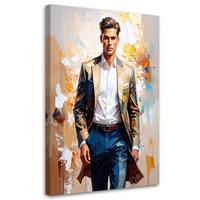 LEINWANDBILD Menschen & Charaktere 40x60cm - Beige, Textil (40/60cm) - Feeby