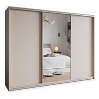 SCHWEBETÜRENSCHRANK TAVI 270/205/60 cm 3-türig mit Spiegel Kaschmir - Kaschmir, Holzwerkstoff (270/205/60cm) - MASSENO