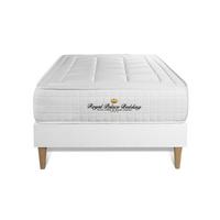 BETT Balmoral Memory-Schaum 90 x 190 cm h3 - Kit Bettgestell Weiß - Beige/Weiß, Karton/Holz (90/190cm) - ROYAL PALACE BEDDING