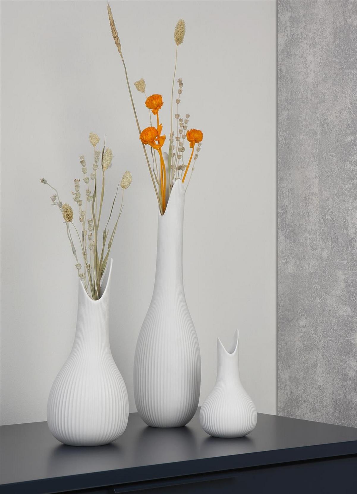 VASE Studio 8 Pure Raindrop weiß 15 cm - Weiß, Keramik (15cm) - Goebel