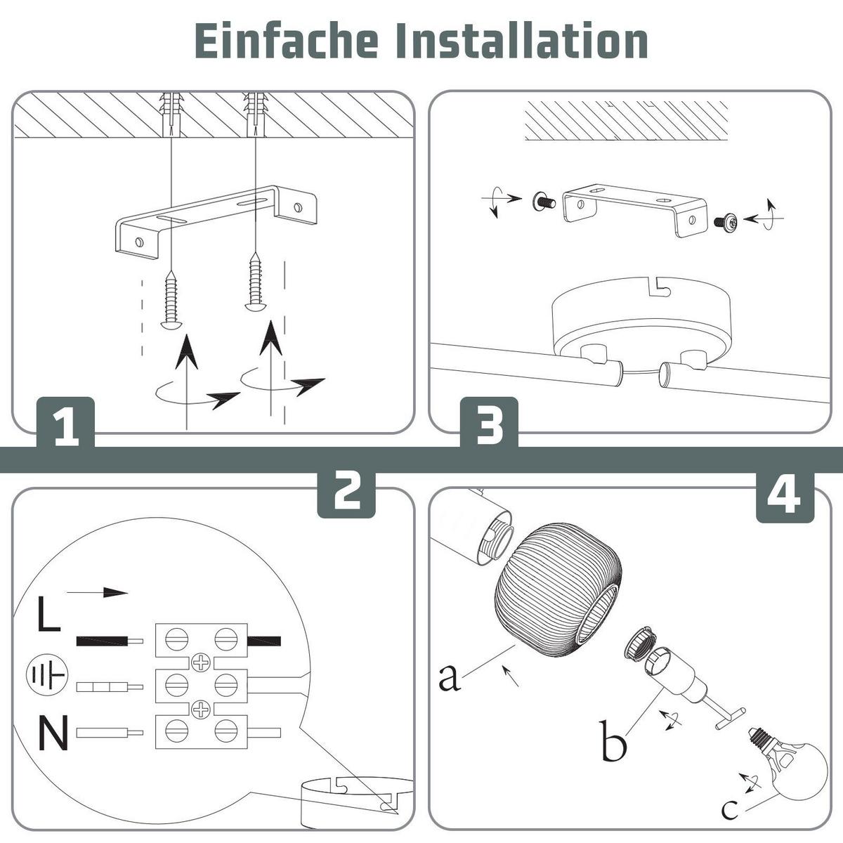 DECKENSTRAHLER Eingebung 70/10/16.5 cm - Weiß, Metall (70/10/16.5cm) - ZMH