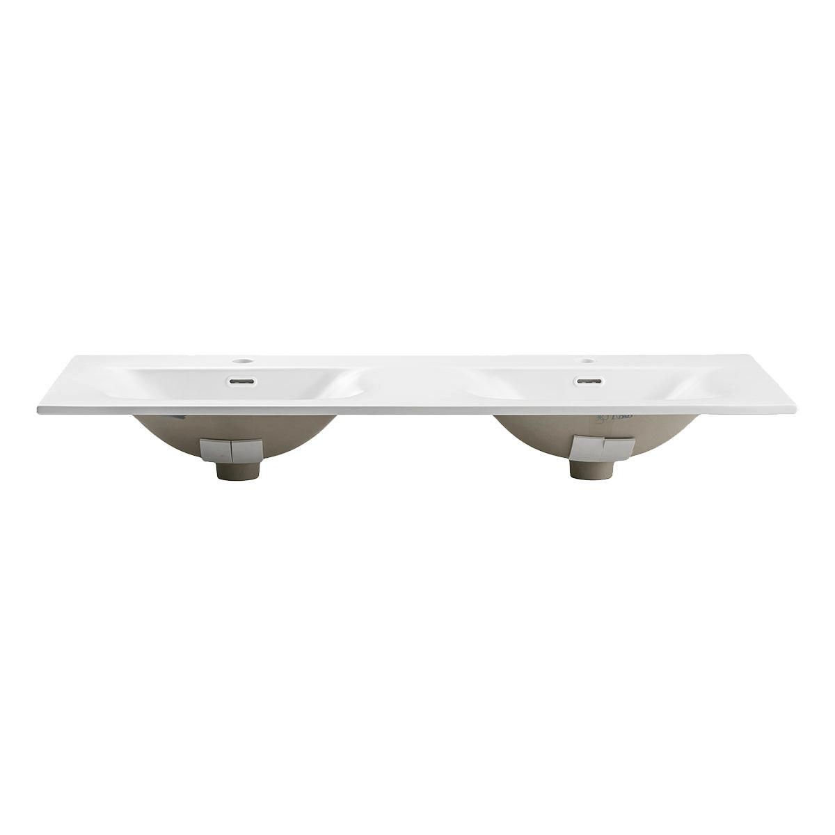 DOPPELWASCHTISCH 120.4cm Isaline Helle Eiche - Braun, Holzwerkstoff (120.4/57/46cm) - Petits-meubles