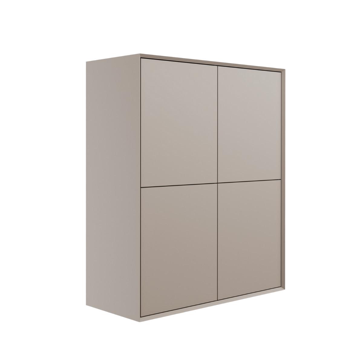 SIDEBOARD HOCH 4 türen 43/120/43 cm - Beige, Holzwerkstoff (43/120/100cm) - Calicosy