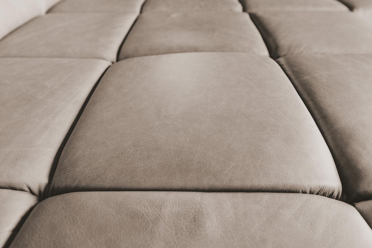 ECKSOFA NELSON Grau Leder - Schwarz/Grau, Leder/Metall (321/216cm) - KAWOLA