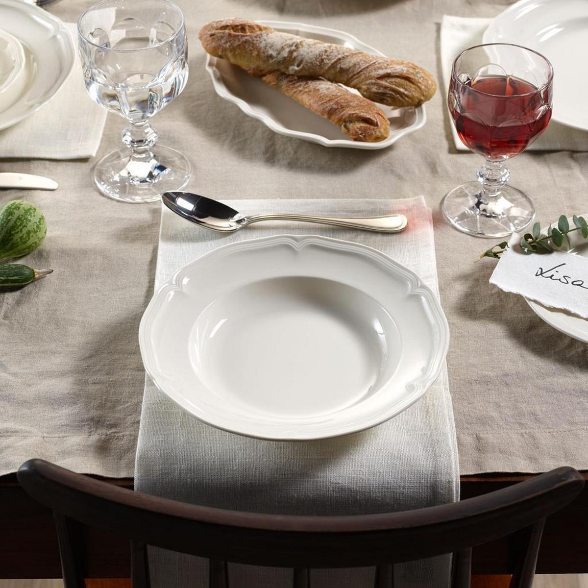 SUPPENTELLER Manoir weiß ø 22,8 cm 6er Set - Weiß, Keramik (22.8cm) - Villeroy & Boch