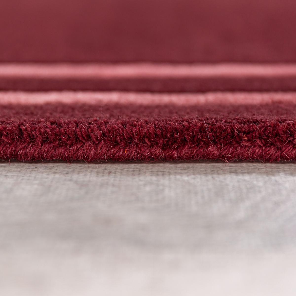 WOLLTEPPICH GLEN, mit Bordüre, Rot, 120 x 170 cm - Rot, Textil (170/120cm) - KADIMA DESIGN