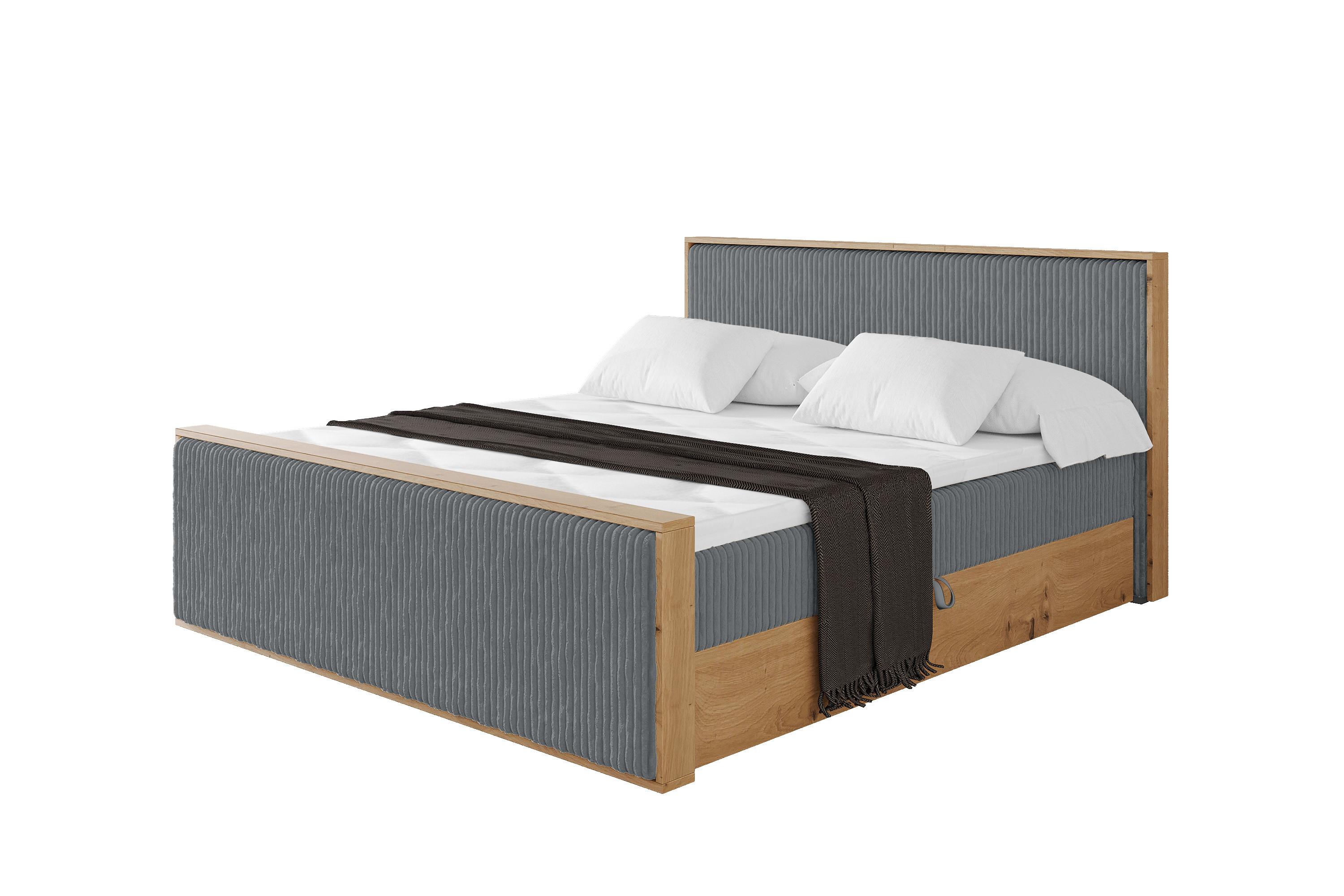 BOXBETT LOLLI9 -Z 180x200 - H3 Dunkelgrau - Dunkelgrau, Holzwerkstoff (180/200cm) - ALTDECOR