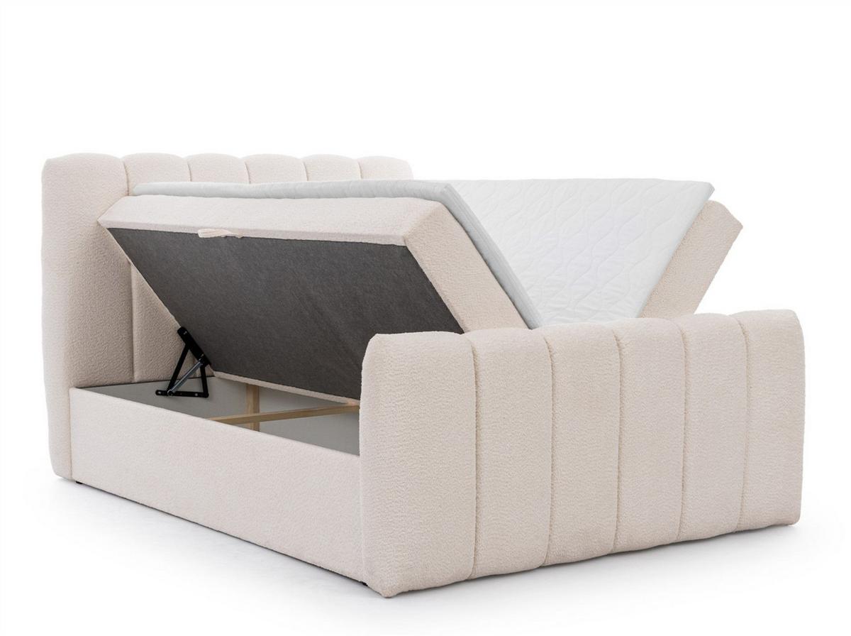 BOXBETT Denis - Creme, Holzwerkstoff/Textil (120/200cm) - Fun Möbel
