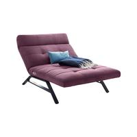 LIEGE MIT MOTORISCHER RELAXFUNKTION AMERIVA Violett Velvet Relaxfunktion - Violett/Schwarz, Textil (120/110/158cm) - KAWOLA