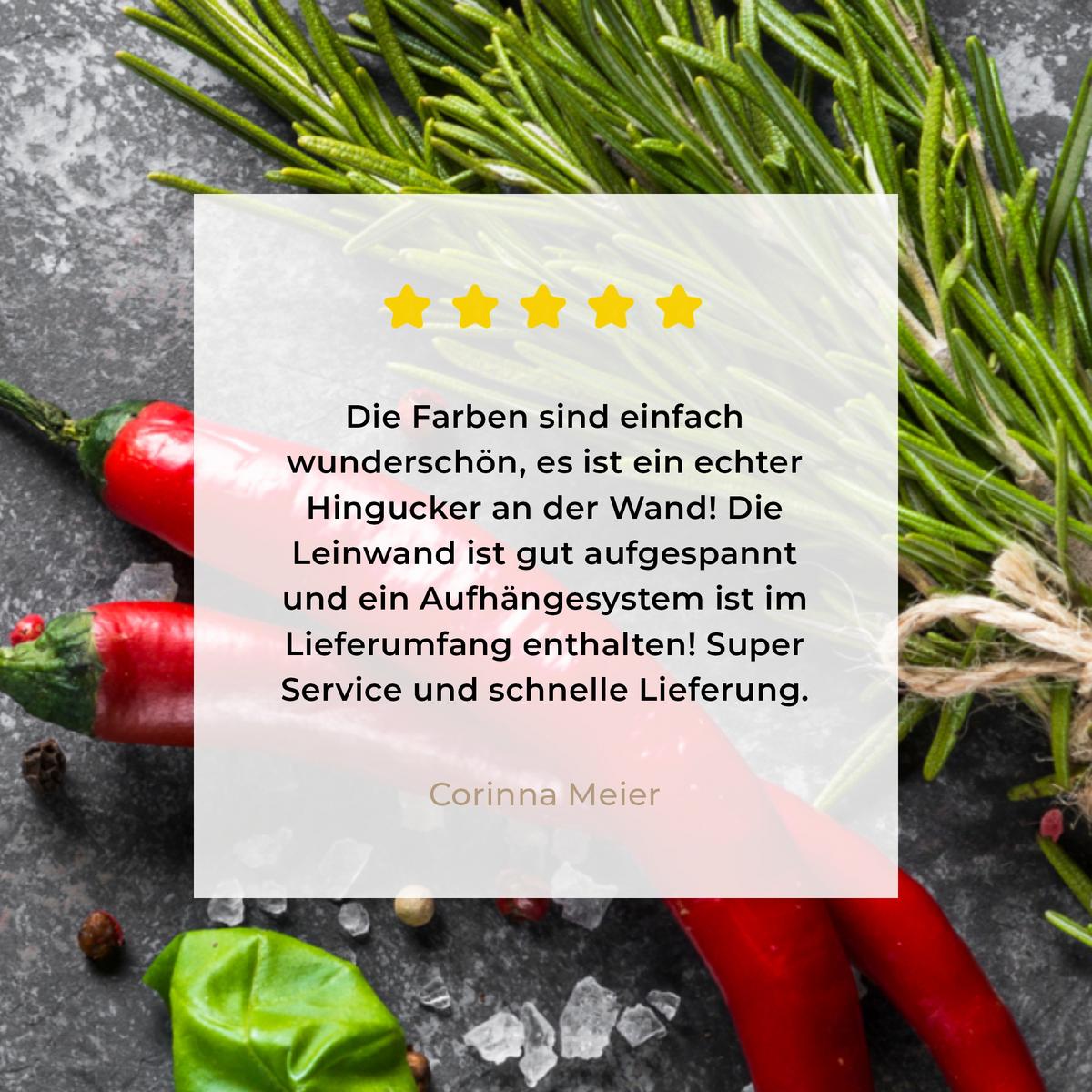 LEINWANDBILD Pfeffer - Kräuter - Gewürze - Beton Deko Groß 90x90 cm - Dunkelgrau, Textil (90/90cm) - MuchoWow