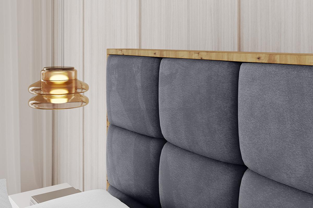 POLSTERBETT mit Bettkasten und Lattenrost, Boxbett ohne Matratze - ENZO2 180x200 Dunkelgrau - Dunkelgrau, Holzwerkstoff/Textil (180/200cm) - ALTDECOR