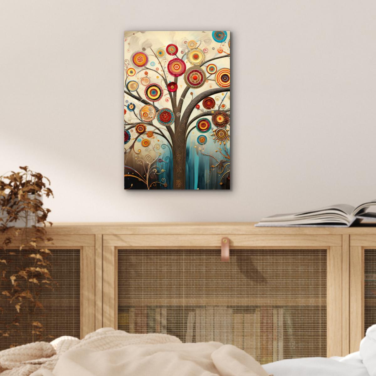 METALLBILD Baum - Baum des Lebens - Farbe 20x30 cm - Braun, Metall (20/30cm) - MuchoWow