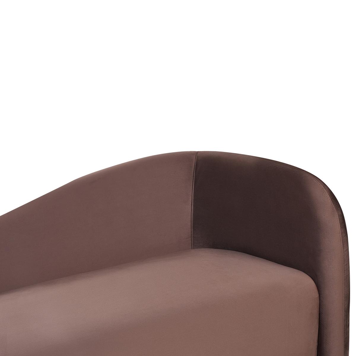 3-SITZER-SOFA Samtstoff Dunkelbraun Veltada - Dunkelbraun, Textil (205/75/90cm) - Beliani