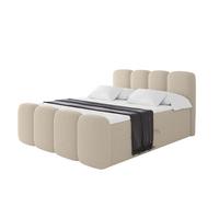 BOXBETT mit Matratze H4 - NINA-Z - 120x200 cm Dunkelbeige - Baltimorefarben, Holzwerkstoff (120/200cm) - ALTDECOR