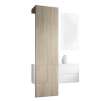 GARDEROBE Carlton Paneel in Eiche sägerau - Eiche San Remo, Holzwerkstoff (105/193/35cm) - Vladon