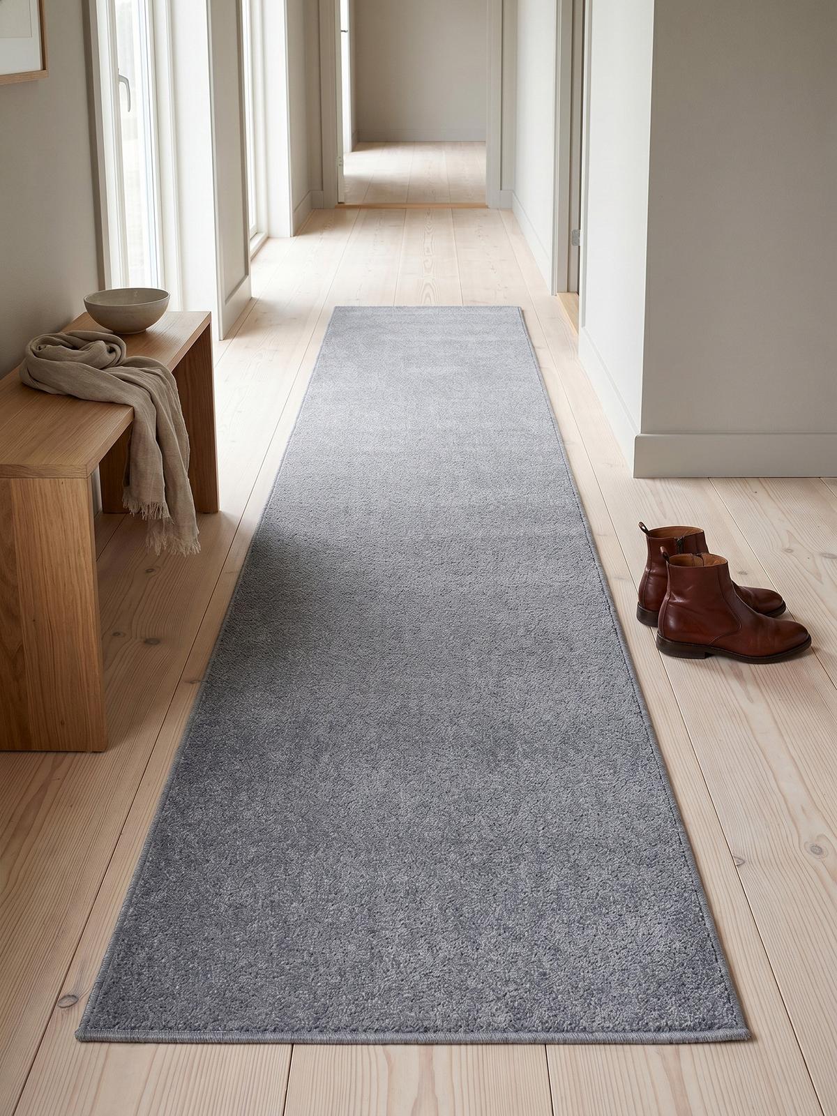 TEPPICH Kurzflor MAIN in Hellgrau, einfarbig, 60 x 100 cm - Grau, Textil (100/60cm) - KADIMA DESIGN