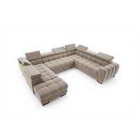 WOHNLANDSCHAFT Bastien Xl - Beige, Holzwerkstoff/Textil (265/95/350cm) - Fun Möbel